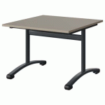 TABLE MALIBU 80X80 T3 DL STRA ABS GRIS U727/GRIS 7016