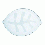 ASSIETTE OVALE FROSTED TRANSPARENTE 33CM - ARCOROC - PHYTO