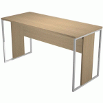 BUREAU PIEDS MÉTAL RAZOR - 140CM - CHÊNE/BLANC - ARTARREDI