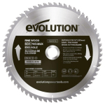 EVOLUTION - LAME DE SCIE BOIS 255MM 60 DENTS (CONVIENT AUX SCIES À ONGLET & SCIES SUR TABLE)