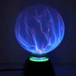 GOECO - LAMPE BOULE DE PLASMA LUMIÈRE PLASMA MAGIQUE 5 POUCES LAMPE GLOBE STATIQUE LUMIÈRE BLEUE ÉLECTROSTATIQUE TACTILE