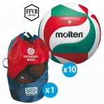LOT 10 BALLONS DE VOLLEY - MOLTEN - V5M4500