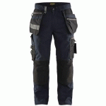 PANTALON DE TRAVAIL ARTISAN STRETCH MARINE FONCÉ/NOIR TAILLE 56 - BLAKLADER