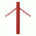 POTELET AGGLO Ø 102 MM À CHAINES 2 ANNEAUX - ZINC ROUGE 3004 - PROCITY