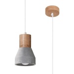 PENDENTIF LAMPE QUBIC GRIS L: 100, B: 100, H: 1200, E27 / 40W, DIMMABLE