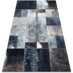 TAPIS PATCHWORK 21719 NOIR - PEAU DE VACHE GREY 160X230 CM