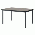 TABLE MALIBU 120X80 T4 4P STR ANTIB GRIS U727/NOIR GRIS 7016
