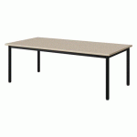 TABLE MALIBU 160X80 T2 4P ST ISOS BEIGE 1460/BEIGE NOIR 9005