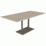 TABLE MENORCA 180X90 T6 ÉP. 24 MM STR ABS ÉRABLE G./NOISETTE - MOBIDECOR