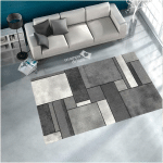 UNAMOURDETAPIS - 120X170 - 95 GRIS 120X170 OEKO TEX® EN POLYPROPYLÈNE DOUX ET SOYEUX - GRIS