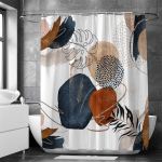 1PC BOHO FLORAL SHOWER CURTAIN (71 'X 71'), RIDEAU DE DOUCHE ABSTRAIT, RIDEAU DE DOUCHE IMPRIMÉ EN TISSU POLYESTER POUR SALLE DE BAIN