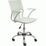 CHAISE BOGARRA SIMILICUIR ET ACCOUDOIRS FIXES BLANC - FOROL