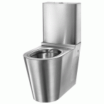 CUVETTE WC À POSER MONOBLOC AVEC RÉSERVOIR 3/6 L - EN INOX POLI SATINÉ - S21 DELABIE