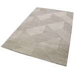 ESPRIT - TAPIS MODERNE GÉOMÉTRIQUE POUR CHAMBRE VELVET GROOVE BEIGE 80X150 - BEIGE