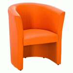 FAUTEUIL PREMIUM 1 PLACE - SIMILI CUIR ORANGE