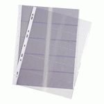 POCHETTES PERFORÉES OXFORD A4 POUR CARTES DE VISITE PVC LISSE 10/100E - PAQUET DE 10