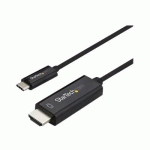 STARTECH.COM ADAPTATEUR USB-C VERS HDMI 1M - CÂBLE VIDÉO USB TYPE-C VIDÉO DP ALT MODE VERS HDMI 2.0 - CÂBLE D'ÉCRAN DP 1.2 HBR2 4K 60 HZ - COMPATIBLE THUNDERBOLT 3 - NOIR