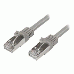 STARTECH.COM CÂBLE RÉSEAU CAT6 BLINDÉ SFTP SANS CROCHET DE 1 M - CORDON ETHERNET RJ45 ANTI-ACCROC - M/M - GRIS