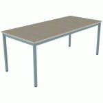 TABLE CARÉLIE 180X80 T5 STRAT POLY. ÉRABLE GOTL. BEIGE/LAGON - MOBIDECOR