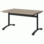 TABLE MALIBU 120X80 T4 DL STRA ABS CHÊNE 1146/NOIR 9005