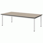 TABLE MALIBU 160X80 T1 4P STRA ACACIA/NOIR BLC 9016