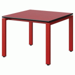 TABLE MALIBU 80X80 T3 SOUDÉ ST ROUGE U321/NOIR ROUGE 3020