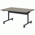 TABLE MALIBU RAB. 120X80 T3 DL ST GRIS U727/NOIR GRIS 7016