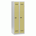VESTIAIRE 2 COLONNES COLOR MONOBLOC INDUSTRIE PROPRE - A CODE - ANIS