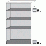 ARMOIRE SÉCURITÉ S-PHOENIX-90 S90.196.120.FDAS GRIS CLAIR - ASECOS