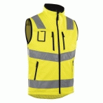 GILET SOFTSHELL HAUTE VISIBILITÉ JAUNE FLUORESCENT TAILLE XS - BLAKLADER