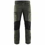 PANTALON DE TRAVAIL SERVICES STRETCH VERT ARMÉE/NOIR TAILLE 52C - BLAKLADER