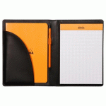 RHODIARAMA LIVRET PORTE-BLOC N°16 POUR BLOC OU CARNET FORMAT A5 - NOIR