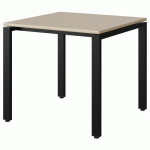 TABLE MALIBU 80X80 T5 SOUDÉ ST ISOS BEIGE 1460/BEI NOIR 9005