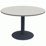 TABLE MANO Ø120 T6 - STRAT ALAISÉ GRIS PERLE GRIS/NS - MOBIDECOR