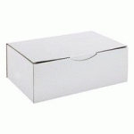 BOÎTE POSTALE KRAFT BLANC SIMPLE CANNELURE H 13 X L 22 X P 35 CM - LOT DE 50