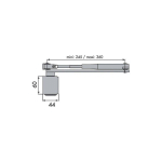 GROOM - CORPS SEUL POUR FERME-PORTE CGF GR 300 ARGENT X - ARGENT