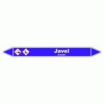 LOT DE 3 - MARQUEUR DE TUYAUTERIE - JAVEL - NFX 08-105 - VINYLE LAMINÉ 250 X 26 MM