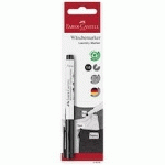 FABER-CASTELL MARQUEUR POUR TISSU, NOIR, SUR CARTE BLISTER - LOT DE 10