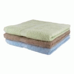 SERVIETTE DE BAIN TEXTILE COTON BIO BLEUE - LOT DE 3