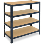 SHELFPLAZA - HOME 100X30X50CM ÉTAGÈRE CHARGE LOURDE ANTHRACITE / ETAGERE METALLIQUE 4 NIVEAUX / 175KG CAPACITÉ CHARGE / ETAGERE EN METAL, ÉTAGÈRES DE