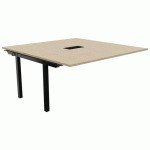 TABLE RÉUNION SUIVANT ASTRO ARCHE 160 X 163 CHÊNE FIL/NOIR - BURONOMIC
