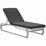 TRANSAT ANTONINO RÉGLABLE - BLANC COUSSIN GRIS - PROLOISIRS