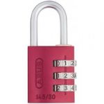 ABUS CADENAS ALU À COMBINAISON 3 CHIFFRES TAILLE 30 MM ET ANSE 5 MM - ROUGE