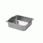 BAC GASTRO INOX 2/3 PLEIN À  ANSES ESCAMOTABLES - H 65 MM