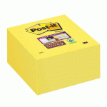 BLOC CUBE REPOSITIONNABLE JAUNE SUPER STICKY POST-IT 76 X 76 - BLOC DE 350 FEUILLES