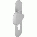 ENSEMBLE TWIST GRANDE PLAQUE TIRAGE/BÉQUILLE P533 CLÉ I CHROMÉ VELOURS VACHETTE ASSA ABLOY