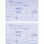 RAMETTE DE TRAITES NORMALISÉES, 2 PAR FEUILLE