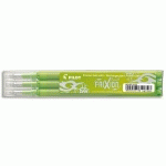 SET DE 3 RECHARGES POUR ROLLER FRIXION BALL. POINTE MOYENNE 0,7 MM. ENCRE VERT POMME - LOT DE 3