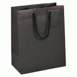 SAC KRAFT NOIR POIGNÉES CORDELIÈRES QUALITÉ 175 G/M² - 10 SACS