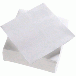 SERVIETTE JETABLE DOUBLE POINT BLANC 38 X 38 CM (VENDU PAR 50)